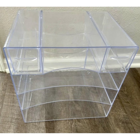 Rubbermaid Clear Acrylic Organizer Or Storage Box With Multiples Drawers - Picture 6 of 9